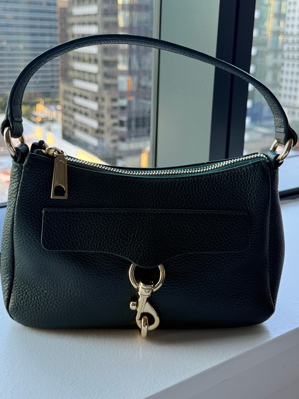 Rebecca Minkoff Megan Mini Leather Shoulder Bag Green